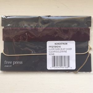 Burgundy Velvet 4-layer choker